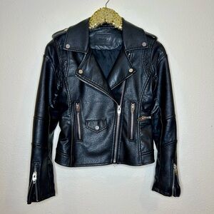 Blank NYC Black Vegan Leather Jacket XS